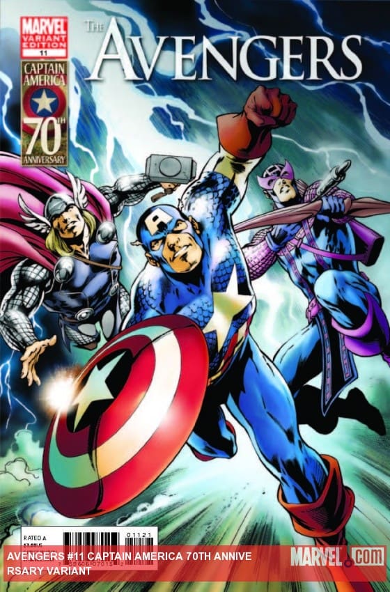 Avengers (2010) #11 (CAPTAIN AMERICA 70TH ANNIVERSARY VARIANT)